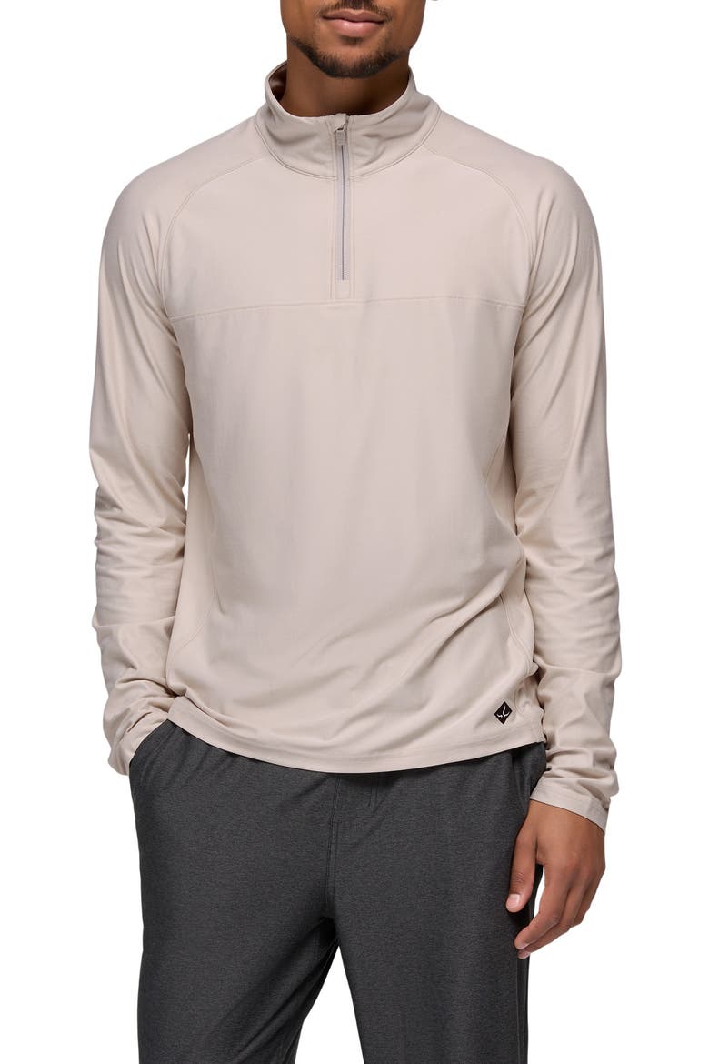 Altitude Tracker Performance Quarter Zip, Main, color, ALMOND HEATHER