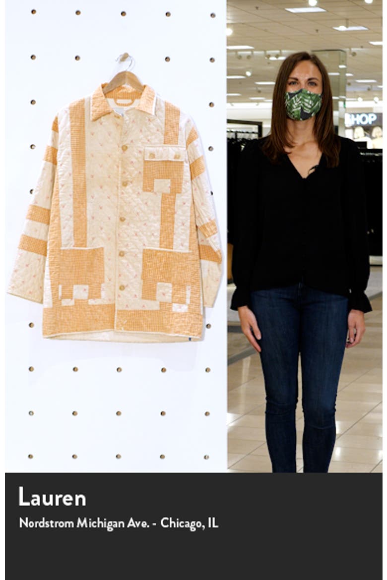One of a Kind Reworked Quilt Pastel Elongated Workwear Jacket video