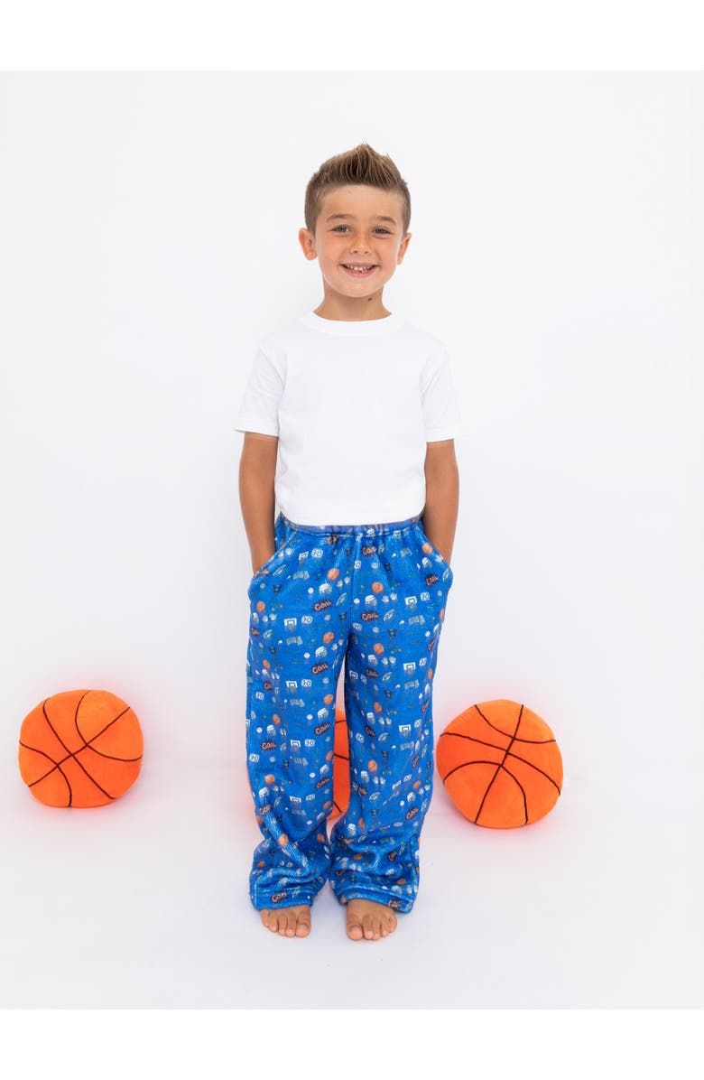 Preppy Goose Plush Sports Loungewear Pant, Main, color, Blue