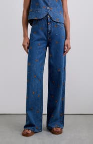 Scalpers Embflower Denim Pant