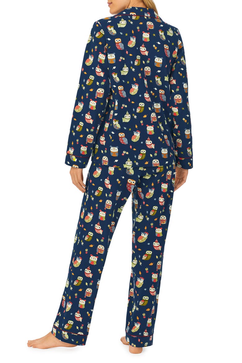 Stretch Organic Cotton Pajamas, Alternate, color, AUTUMN OWLS