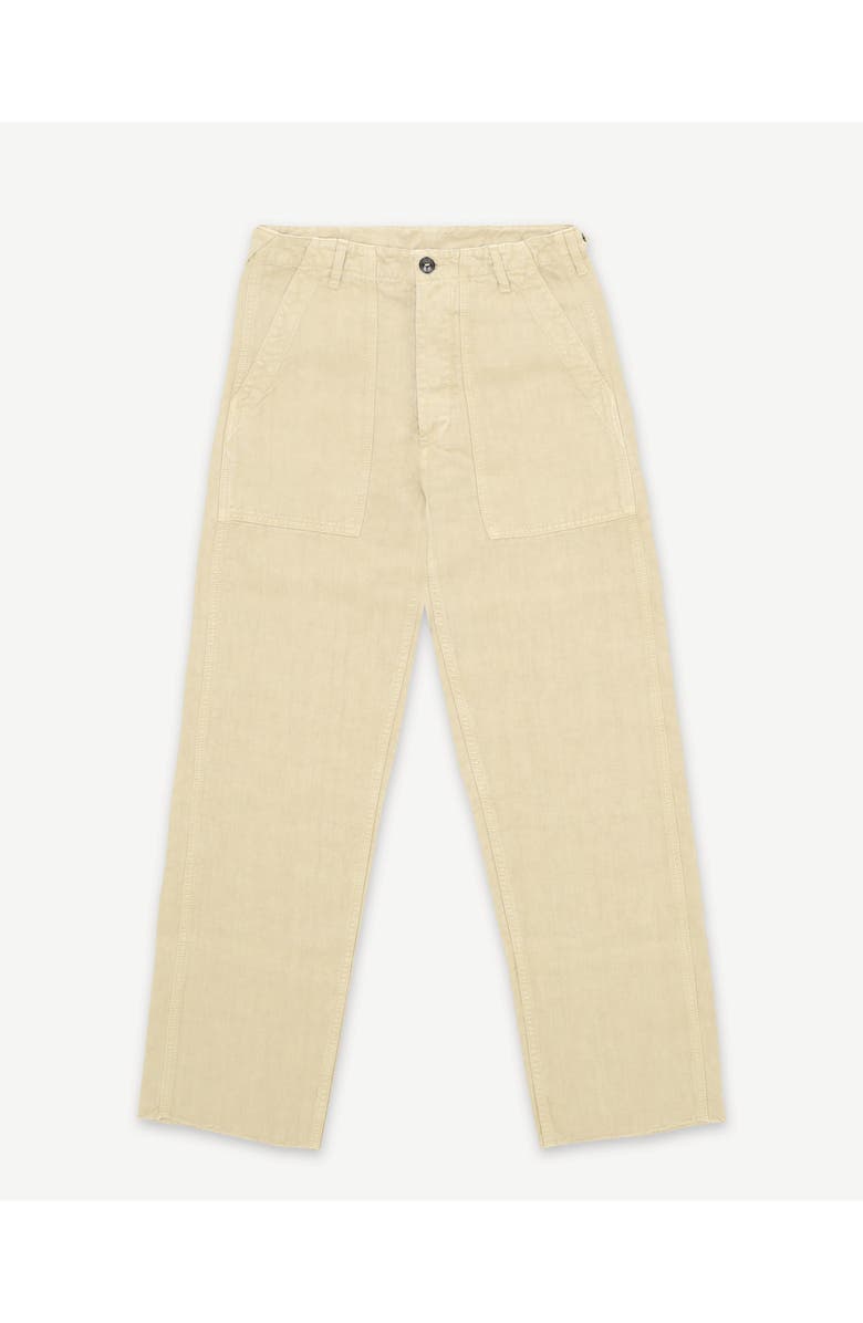 Fortela Newfatiguetv Fatigue Linen Trousers, Main, color, White