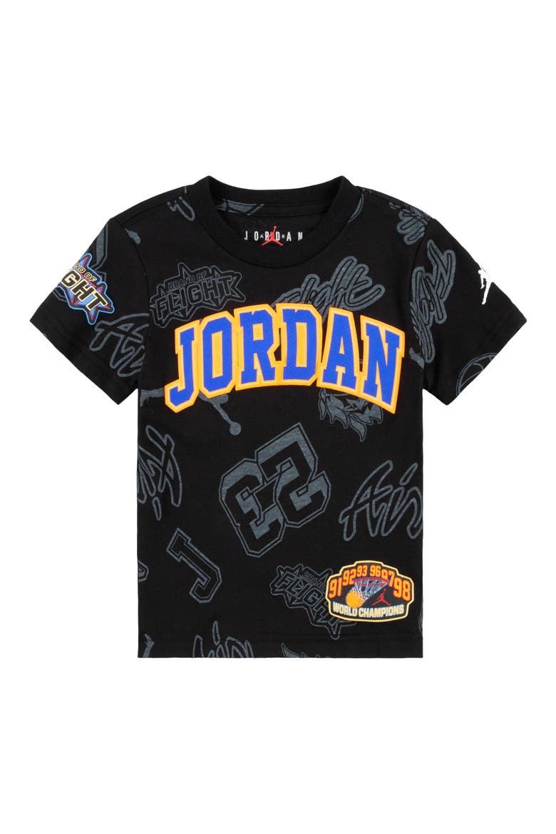 Kids' Jersey Patch T-Shirt, Main, color, BLACK