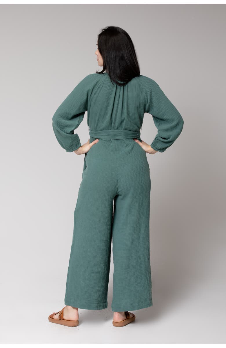 Nom Maternity Alma Nursing Jumpsuit, Alternate, color, Eucalyptus