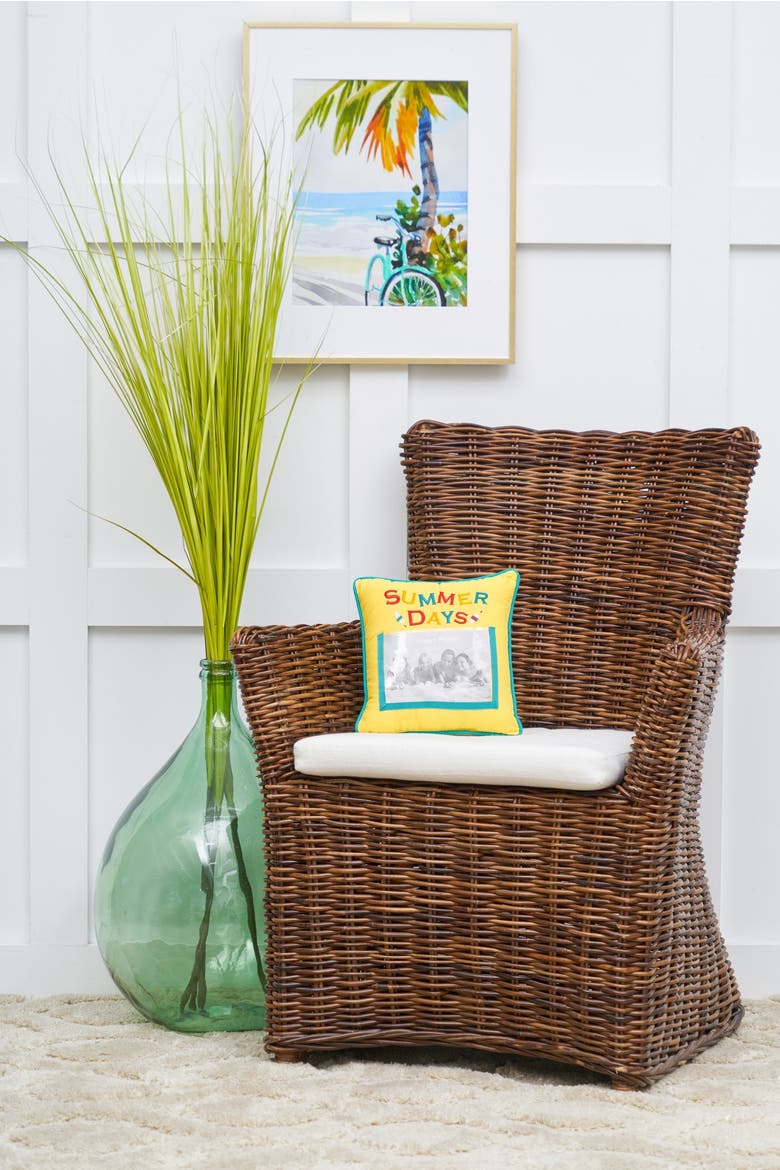 Fireworks "Summer Days" Custom Picture Insert Sleeve Mini Accent Pillow, 10" x 10", Alternate, color, Yellow