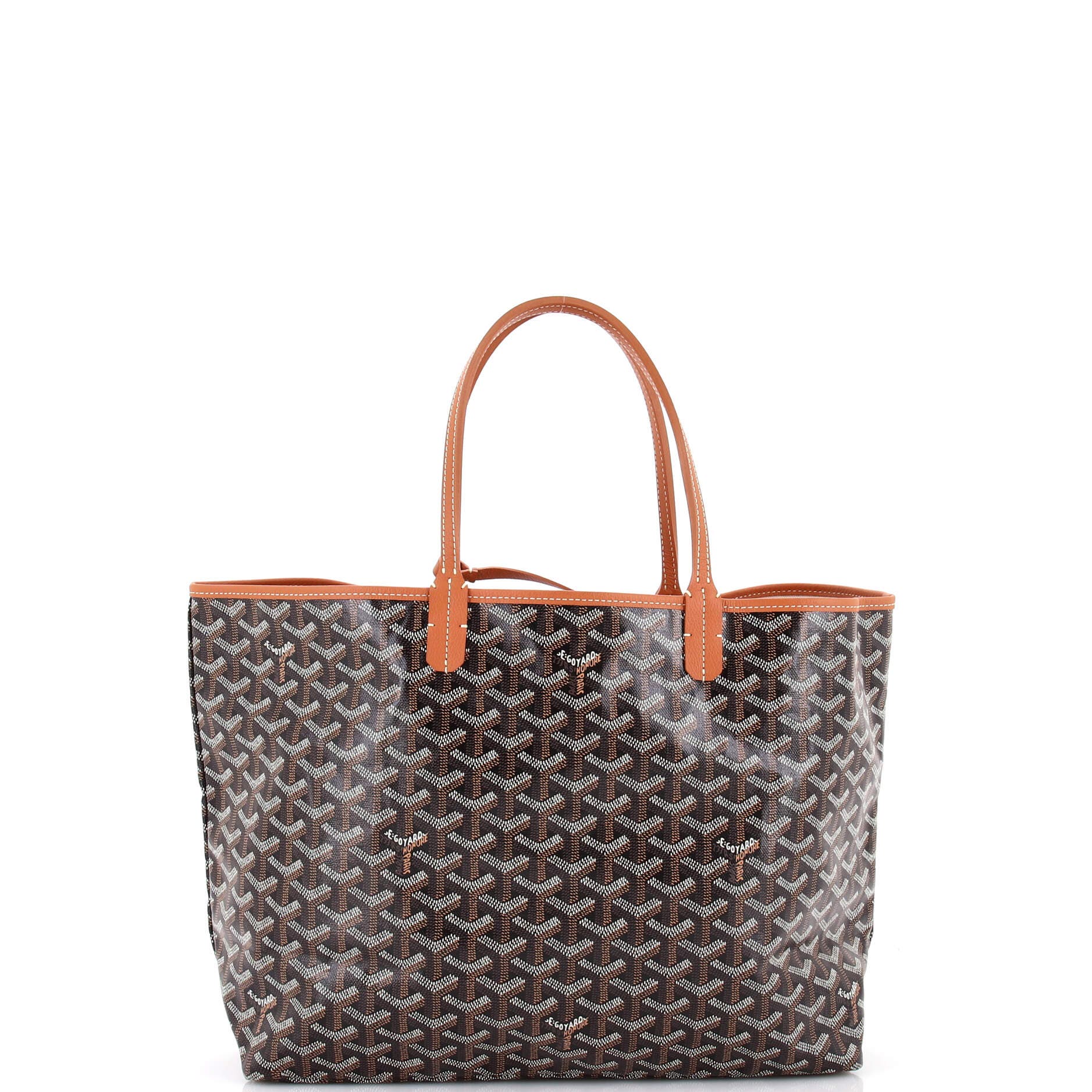 Pre-Owned Goyard Saint Louis Tote Coated Canvas PM, Main, color, Black
