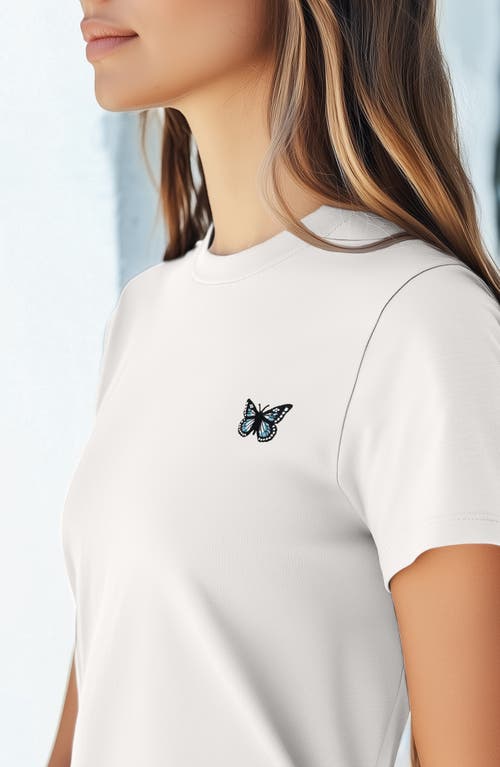 Dalix Butterfly Womens Relaxed Tee In White