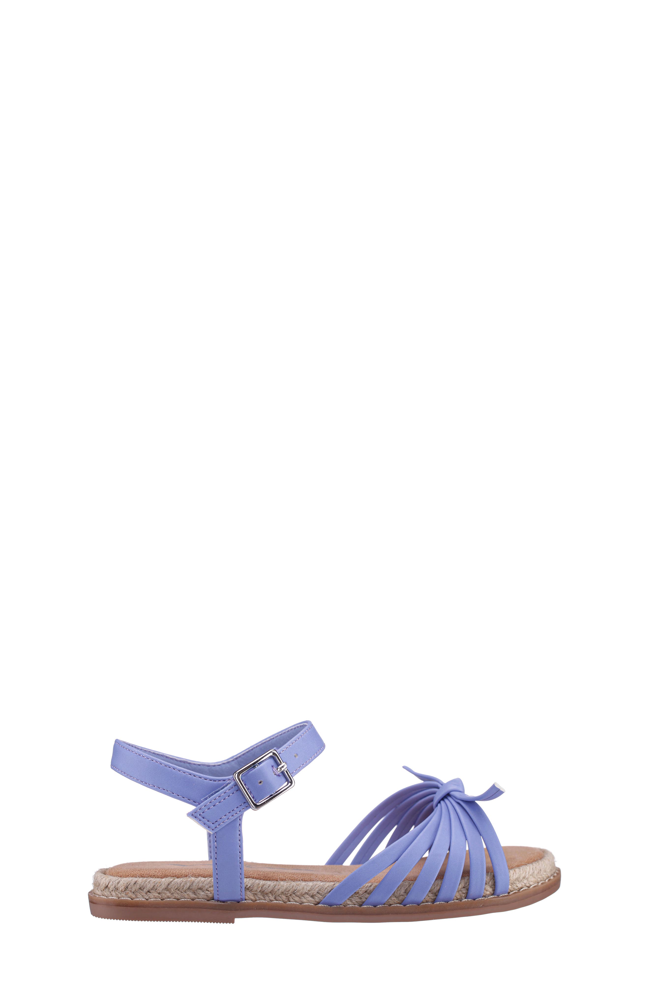 Kids' Alisia Espradille Ankle Strap Sandal, Alternate, color, BLUE SMOOTH
