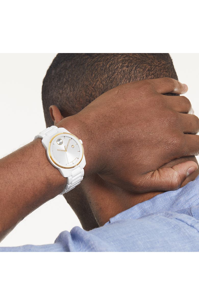 Movado Bold Verso Ceramic Bracelet Watch, 42mm, Alternate, color, 