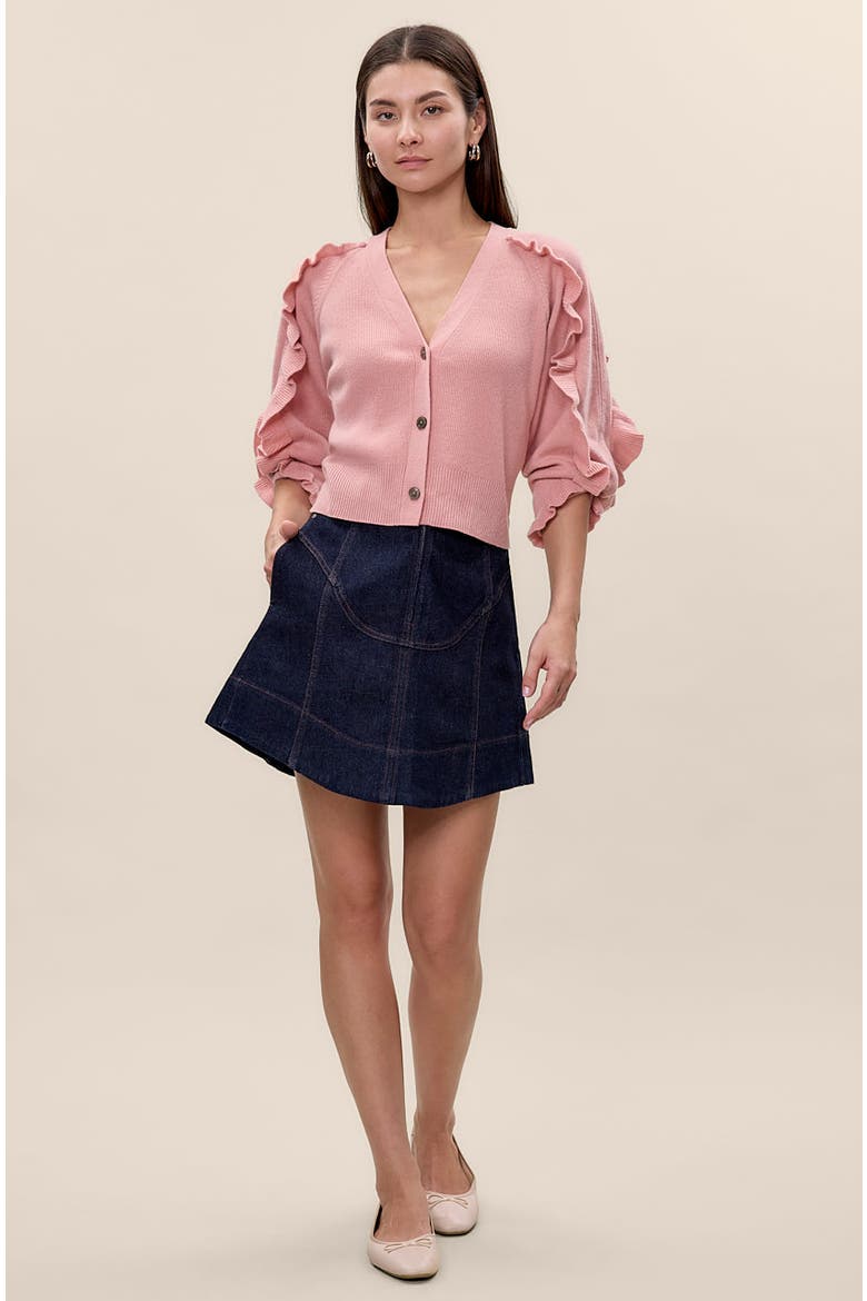 Kaia Knit Cardigan, Alternate, color, Tearose