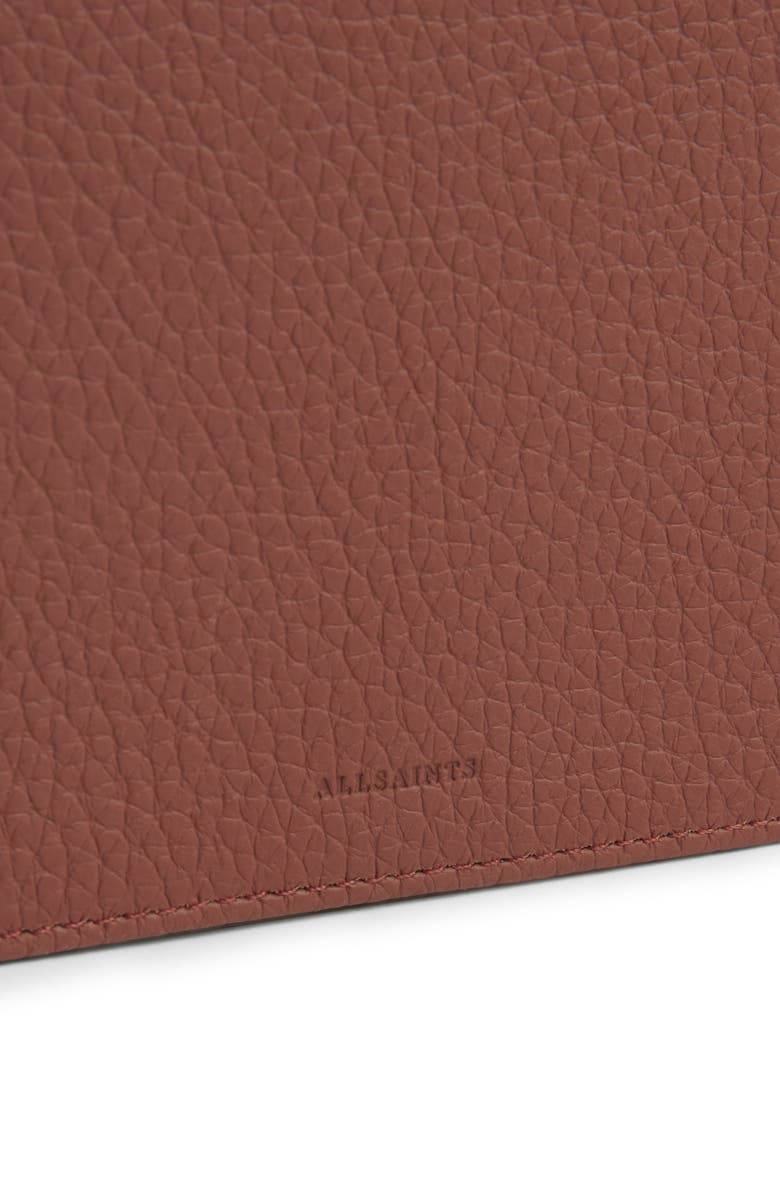 AllSaints Fetch Leather Chain Crossbody Wallet, Alternate, color,