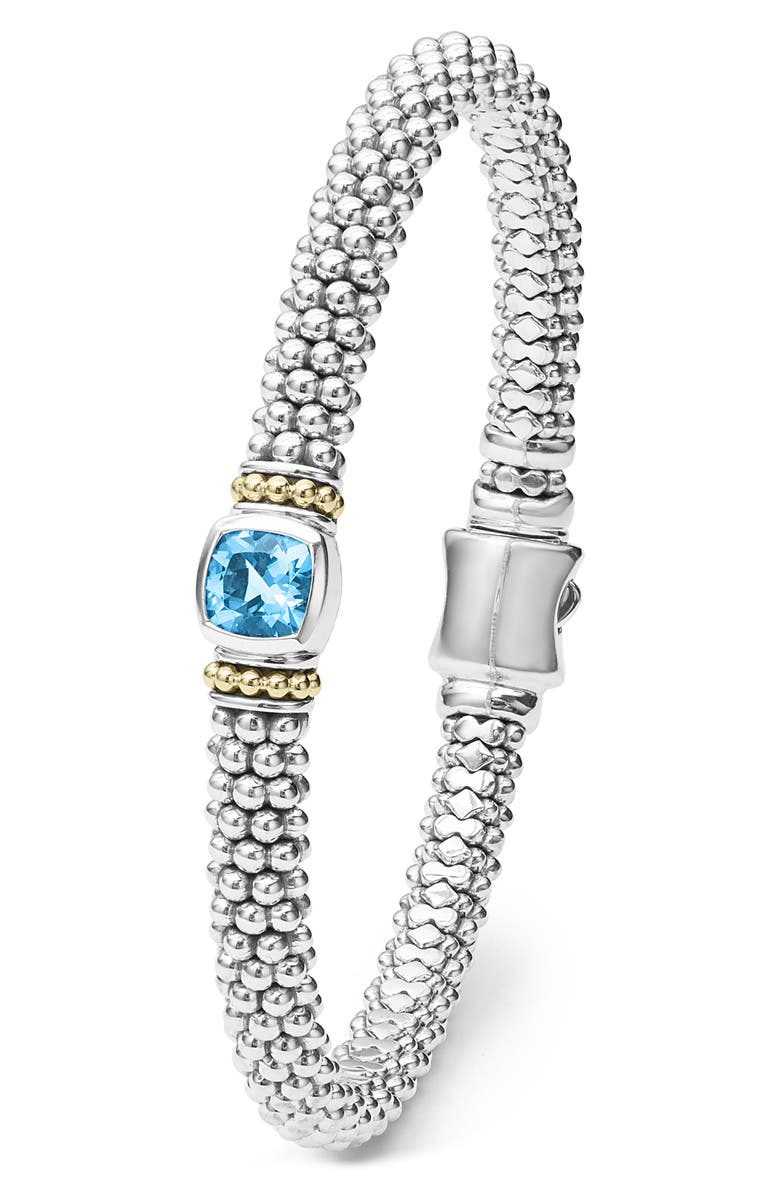 LAGOS Swiss Blue Topaz Caviar Bracelet, Alternate, color,