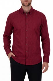 Report Collection Regular Fit Texture Print 4-Way Stretch Button-Up Shirt