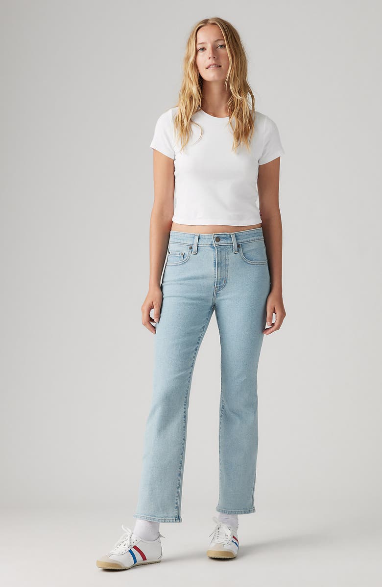 Levi's<sup>®</sup> 725 Authentic Crop Bootcut Jeans, Alternate, color, Struck By Lightning Clean