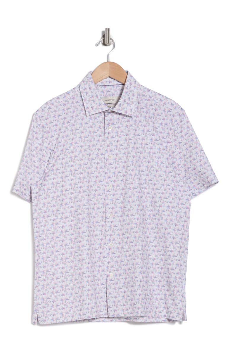 Milo OoohCotton® Floral Short Sleeve Button-Up Shirt, Alternate, color, PINK