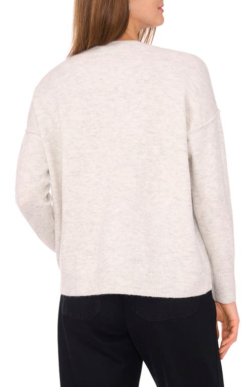 Vince Camuto Star Pattern Crewneck Sweater In Gold