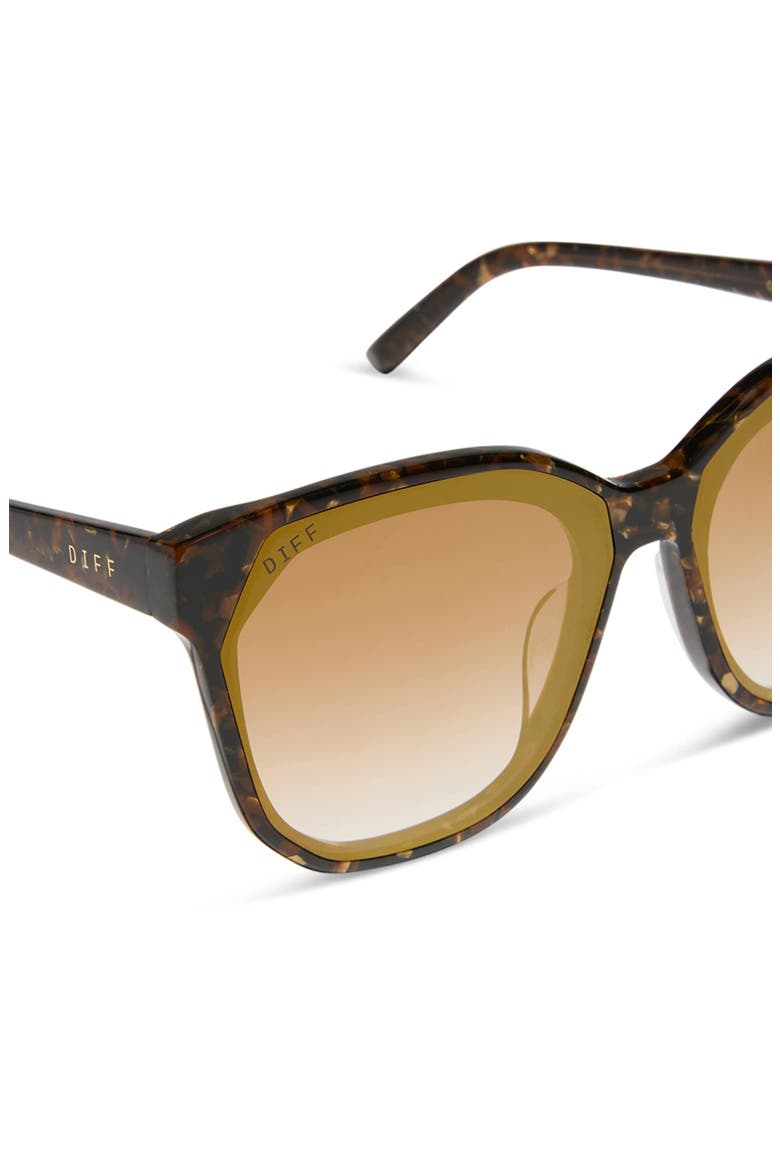 Gia 62mm Oversize Square Sunglasses, Alternate, color, GLITTER TORTOISE / BROWN GOLD
