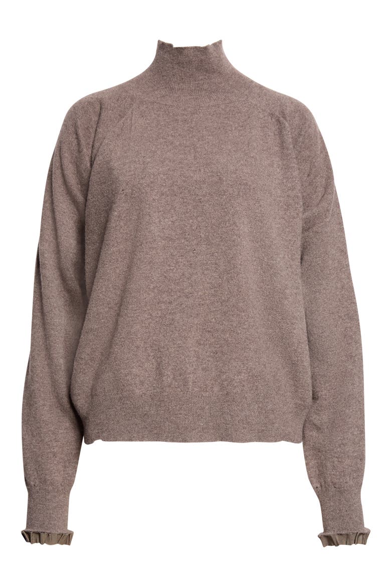 Lived In Distressed Wool Turtleneck Sweater, Main, color, MUD