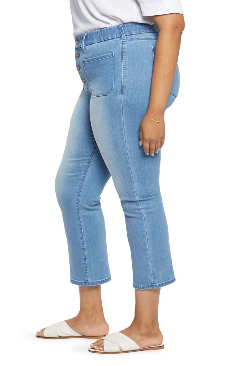 Marilyn Infinity Waist Button Fly Crop Jeans, Alternate, color, EVERLY