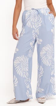 Petal & Pup Sui Seashell Print Wide Leg Drawstring Pants