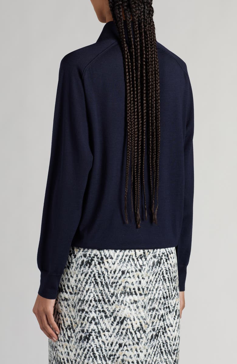 Bottega Veneta Lightweight Fine Wool Long Sleeve Polo, Alternate, color, 