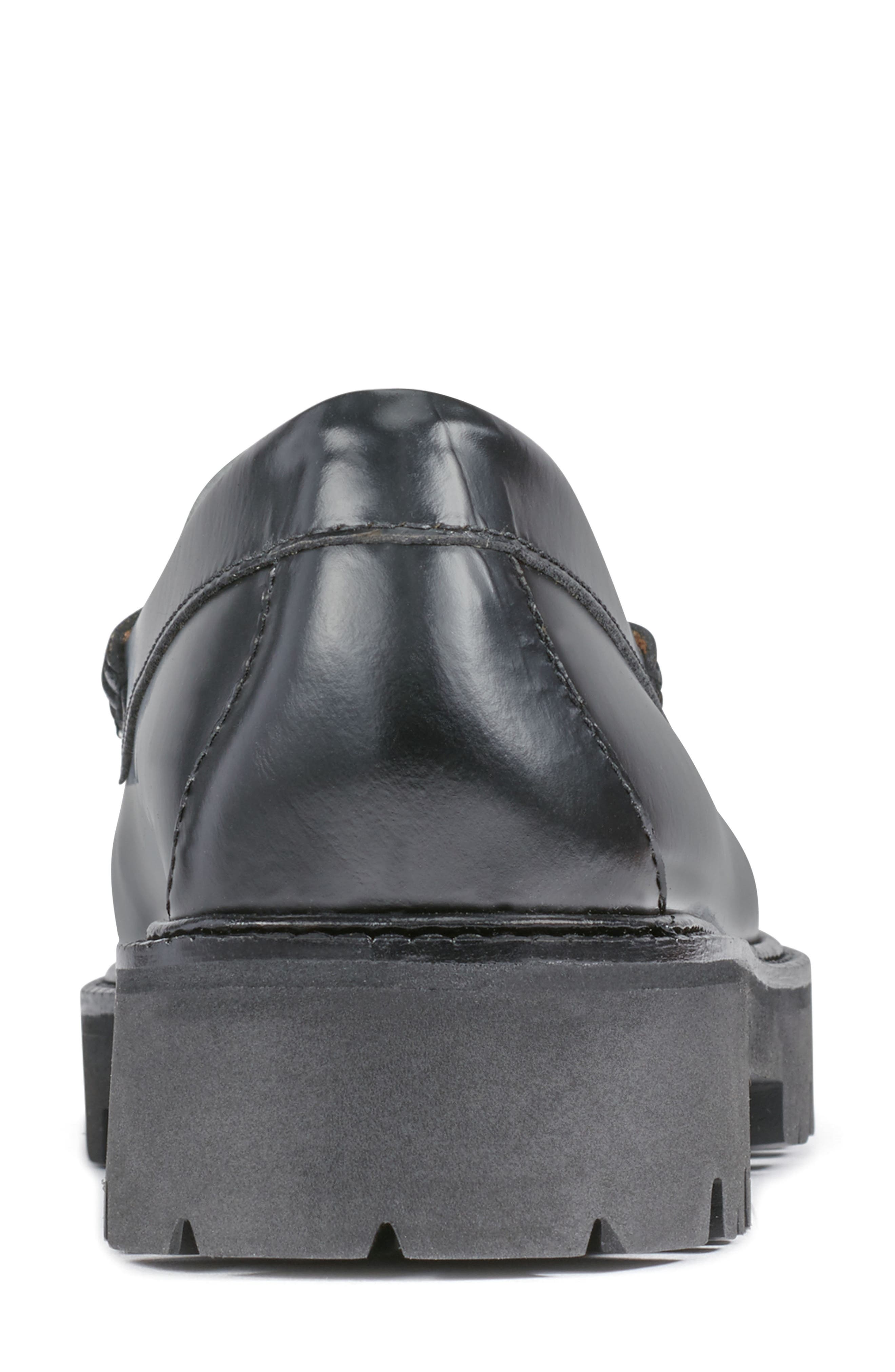 G.H.BASS Whitney Super Lug Sole Penny Loafer, Alternate, color, Black/ White