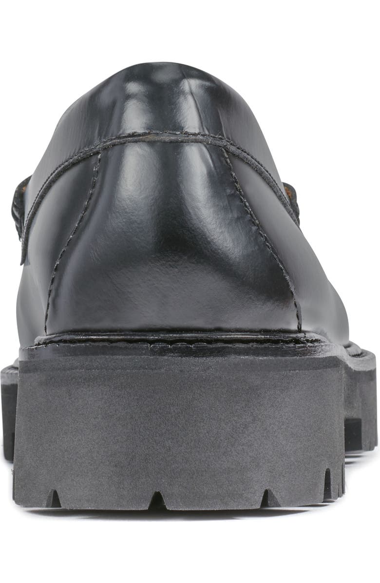 G.H.BASS Whitney Super Lug Sole Penny Loafer, Alternate, color, Black/ White
