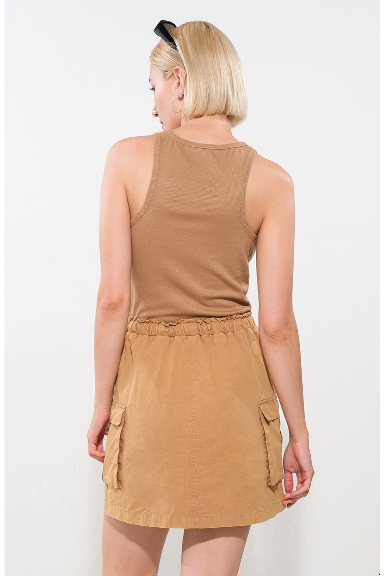 Mixed Media Tank Dress, Alternate, color, CAMEL