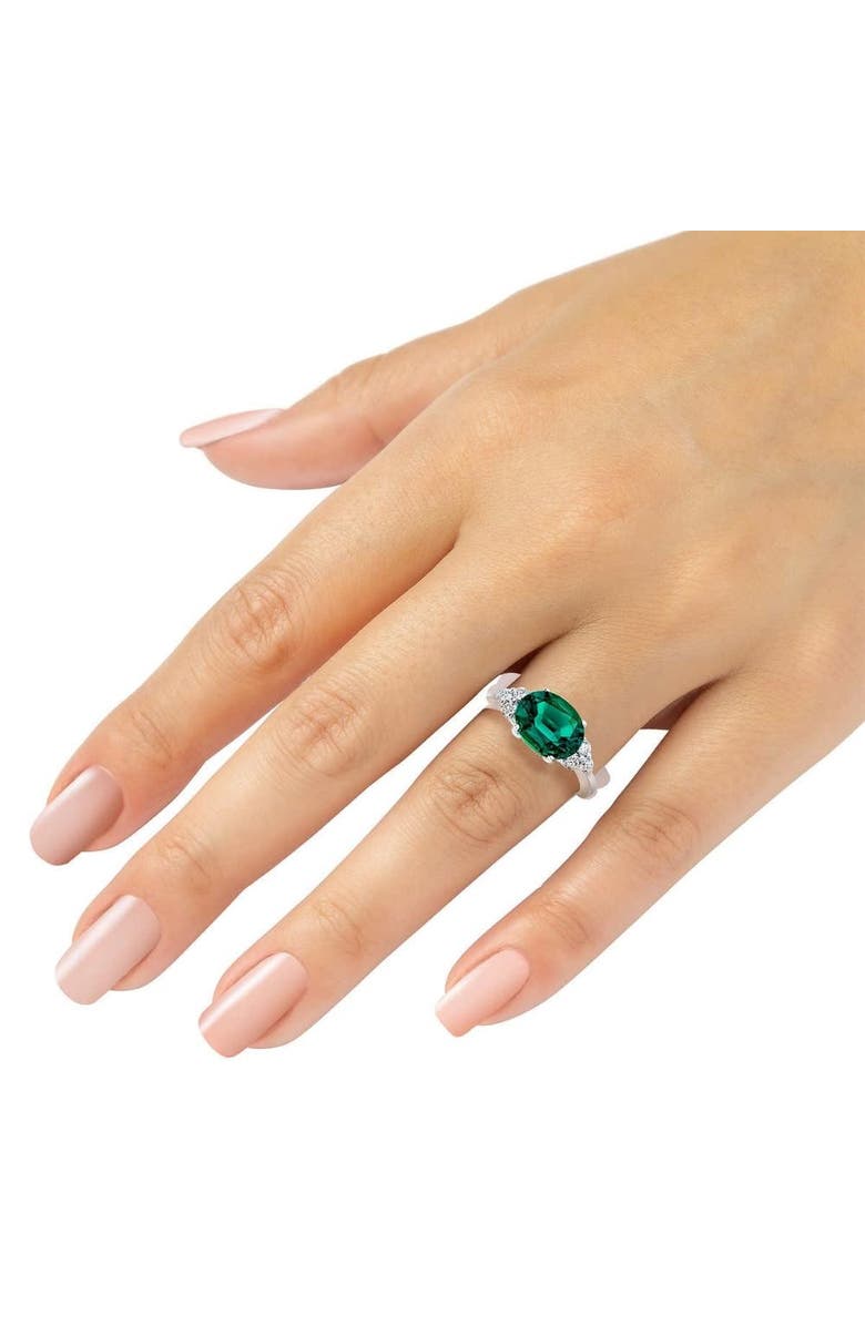 Bliss Diamond 3 1/4Ct Oval Emerald & Lab Grown Diamond Ring in 10k or Gold, Alternate, color,
