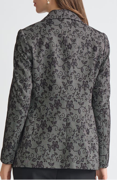 Kasper Floral Notch Lapel Blazer In Multi