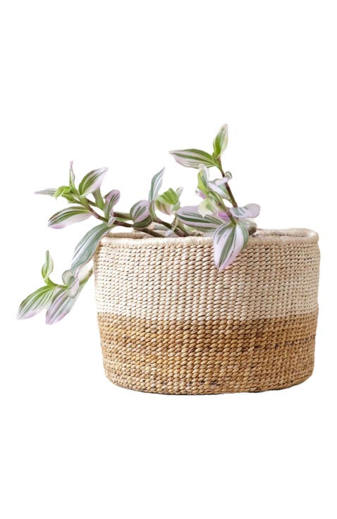 Two-Tone Banana Leaf Small Basket