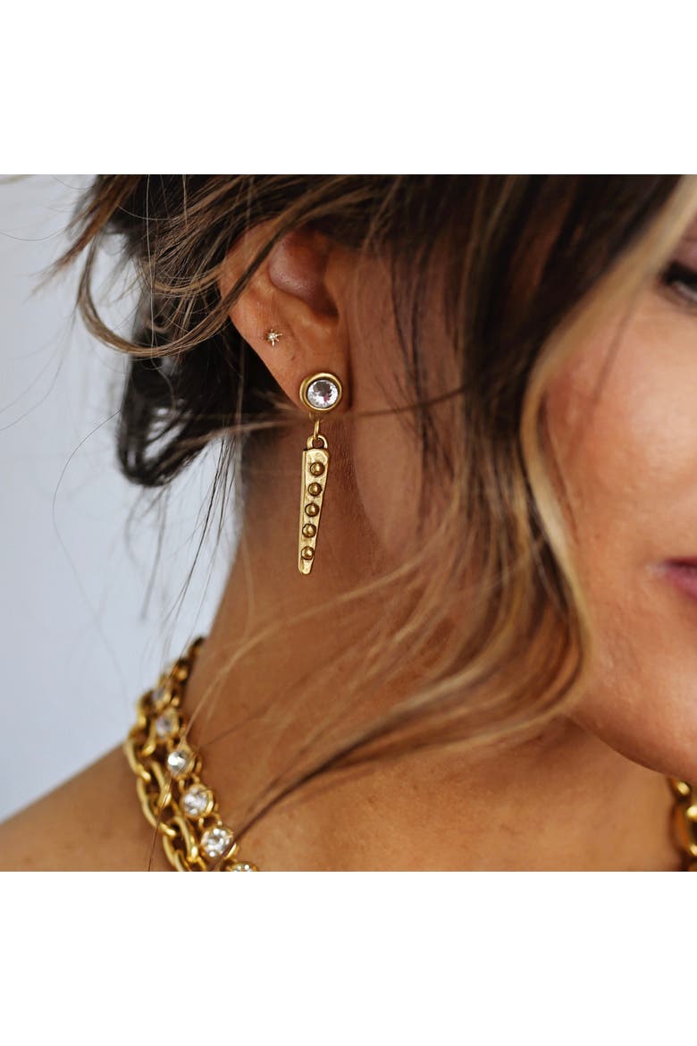 Vale Gold Plated Spike Earrings, Alternate, color, Gold