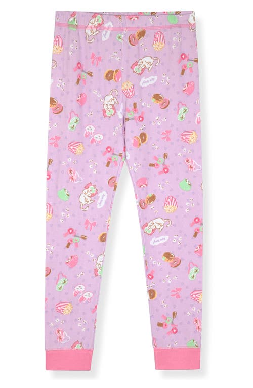 Sleep On It Kids' Tight Fit Long Pajamas & Scrunchie Set In Purple