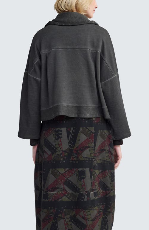 Luukaa Vera Cropped Sculptural Jacket In Gray