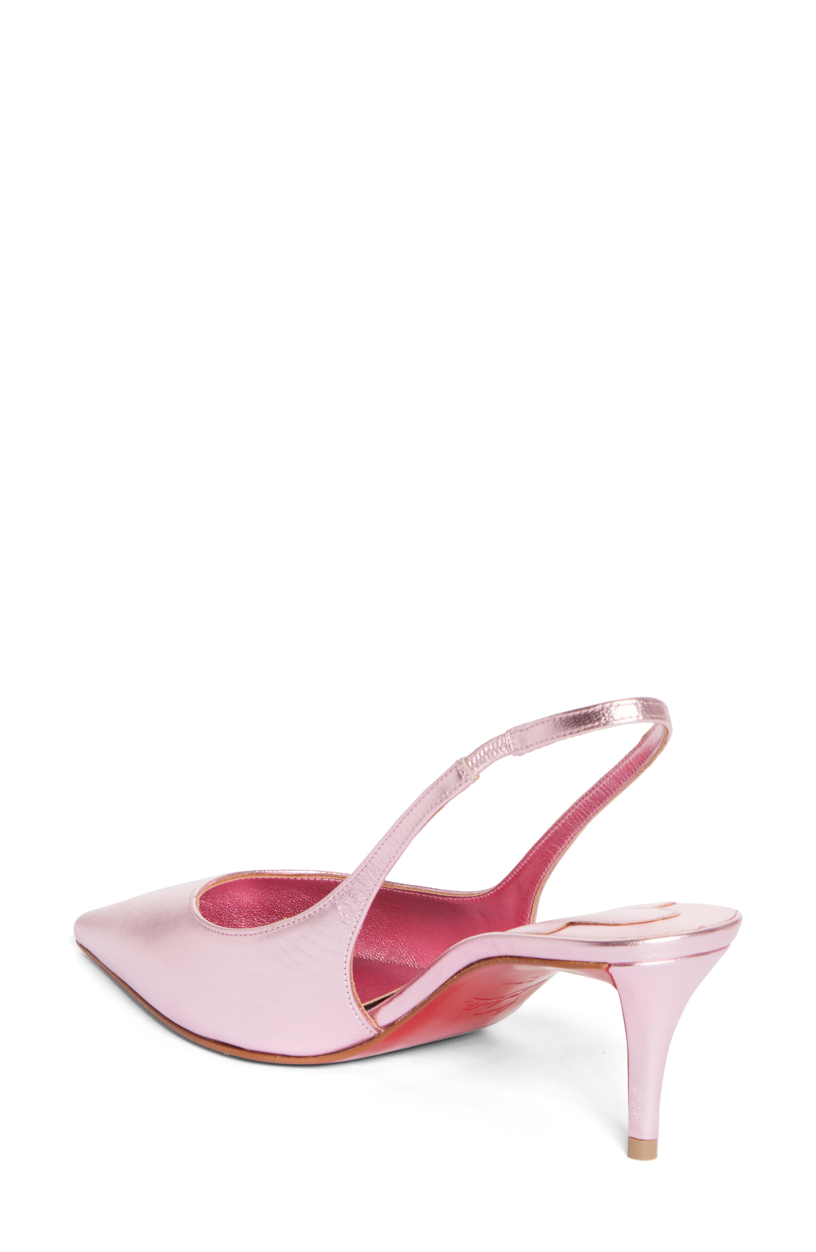 Christian Louboutin Miss Z Metallic Pointed Toe Slingback Pump, Alternate, color, 