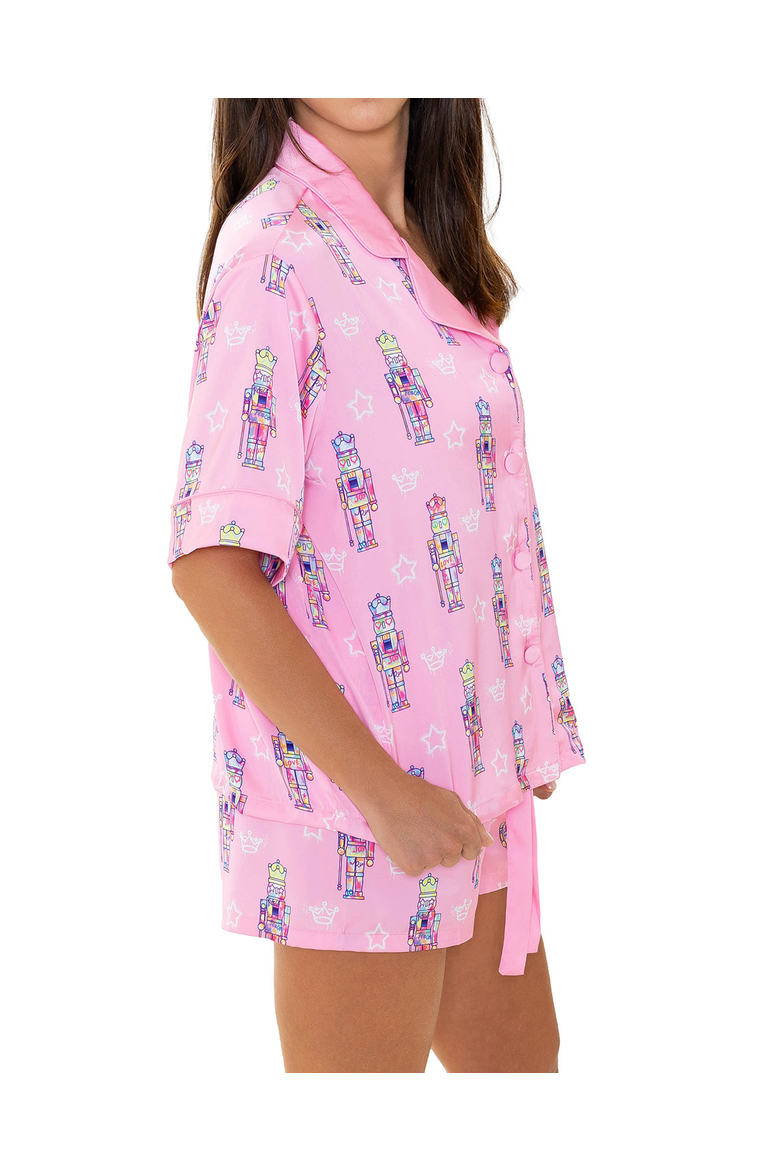 Graffiti Nutcracker 3/4 Sleeve Shorts Set, Alternate, color, Multicolor