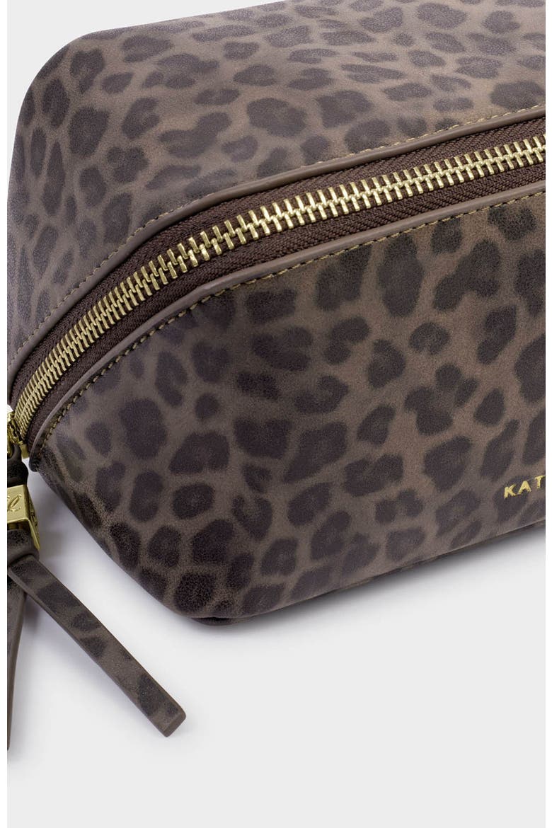 Fold-Out Mirror Make Up Bag, Alternate, color, Leopard