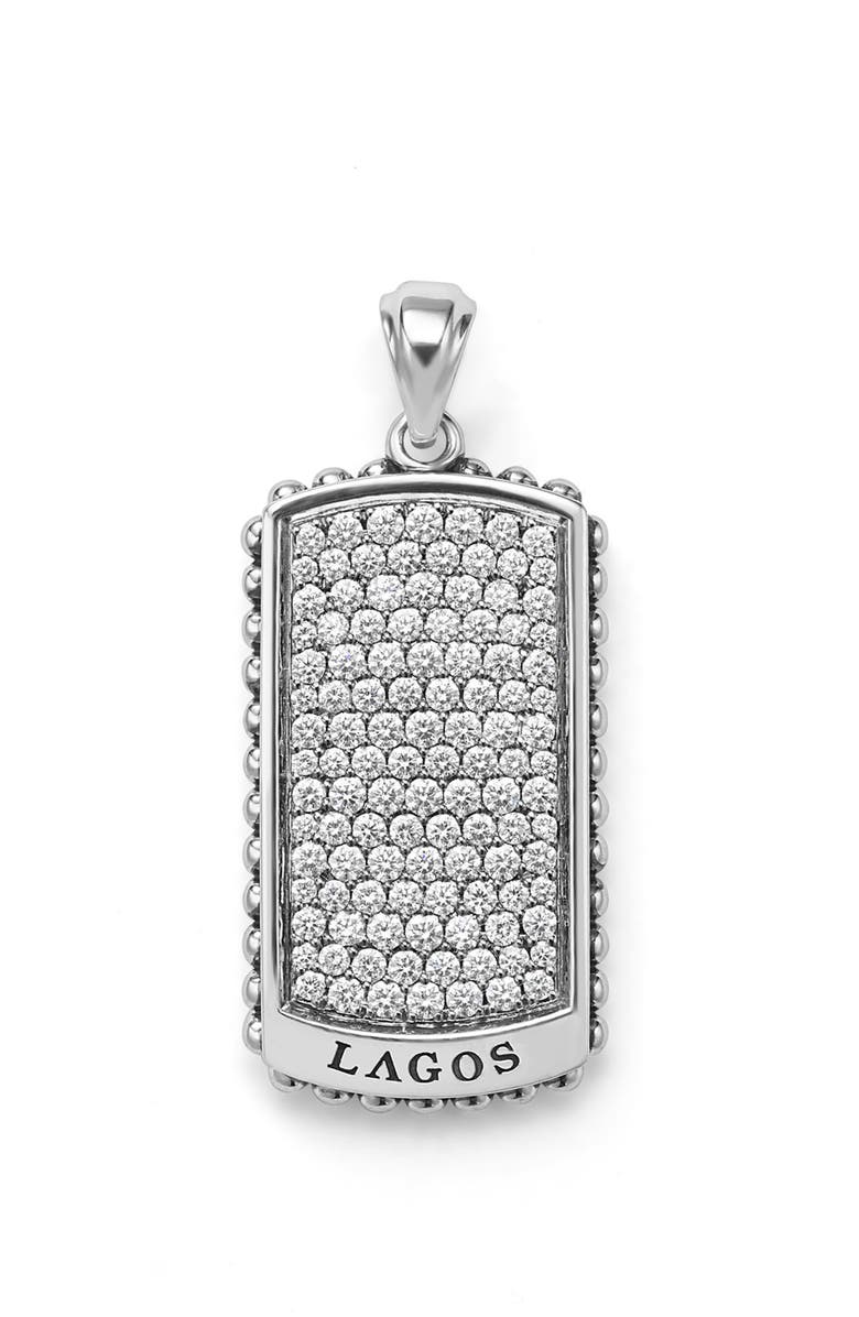 LAGOS Sterling Silver Diamond Enhancer Pendant, Main, color, Silver