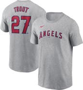 Nike Men's Nike Mike Trout Gray Los Angeles Angels Fuse Name & Number T-Shirt