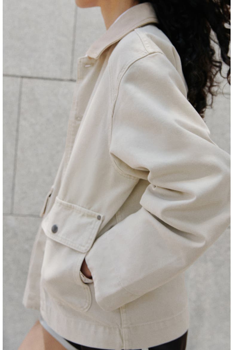 Newrio Cotton Jacket, Alternate, color, LIGHT BEIGE