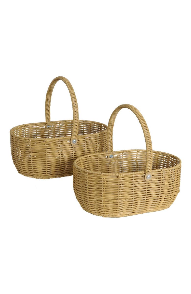 Kaplan Early Learning Company Wicker Storage Basket - Set of 2, Main, color, Brown
