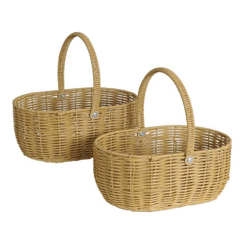 Wicker Storage Basket - Set of 2