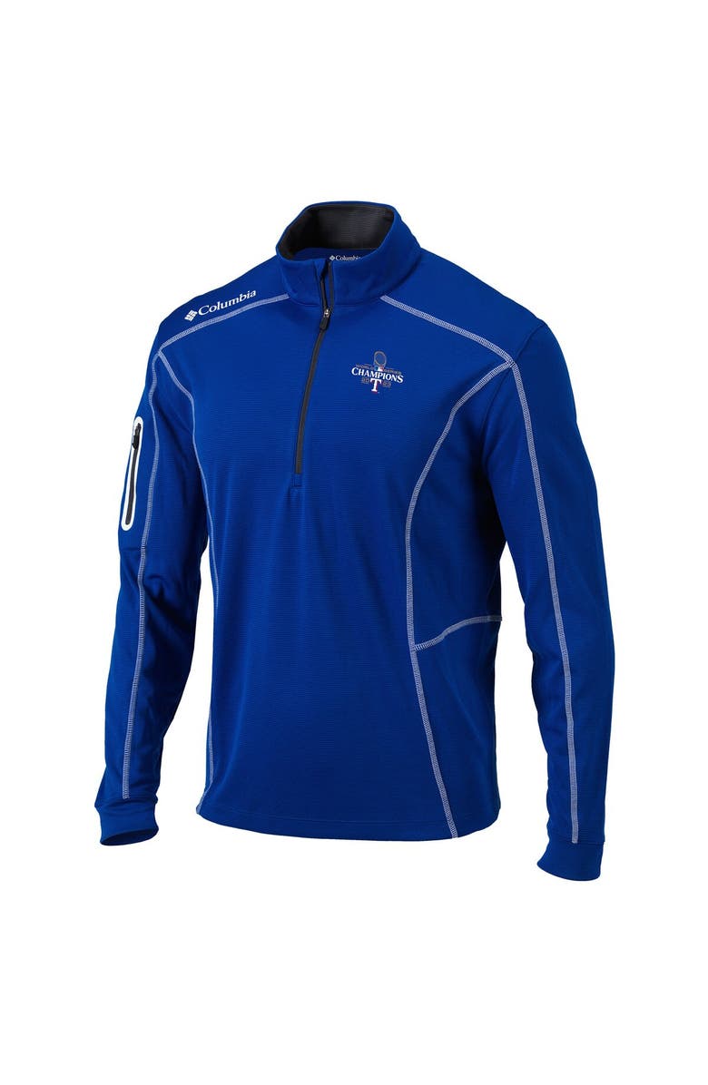 Columbia Men's Columbia Royal Texas Rangers 2023 World Series Champions Shotgun Omni-Wick Quarter-Zip Pullover Jacket, Alternate, color,