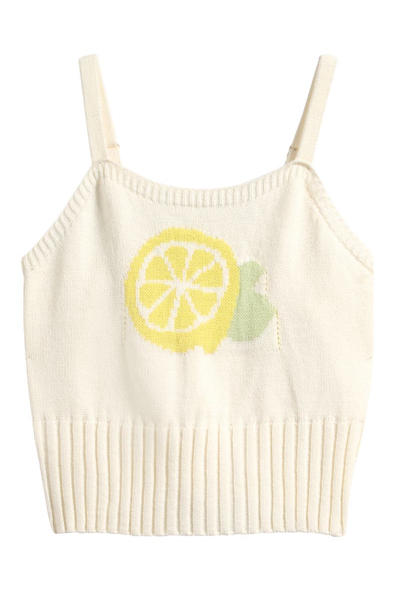 Kids' Lemon Knit Tank, Main, color, IVORY LEMON