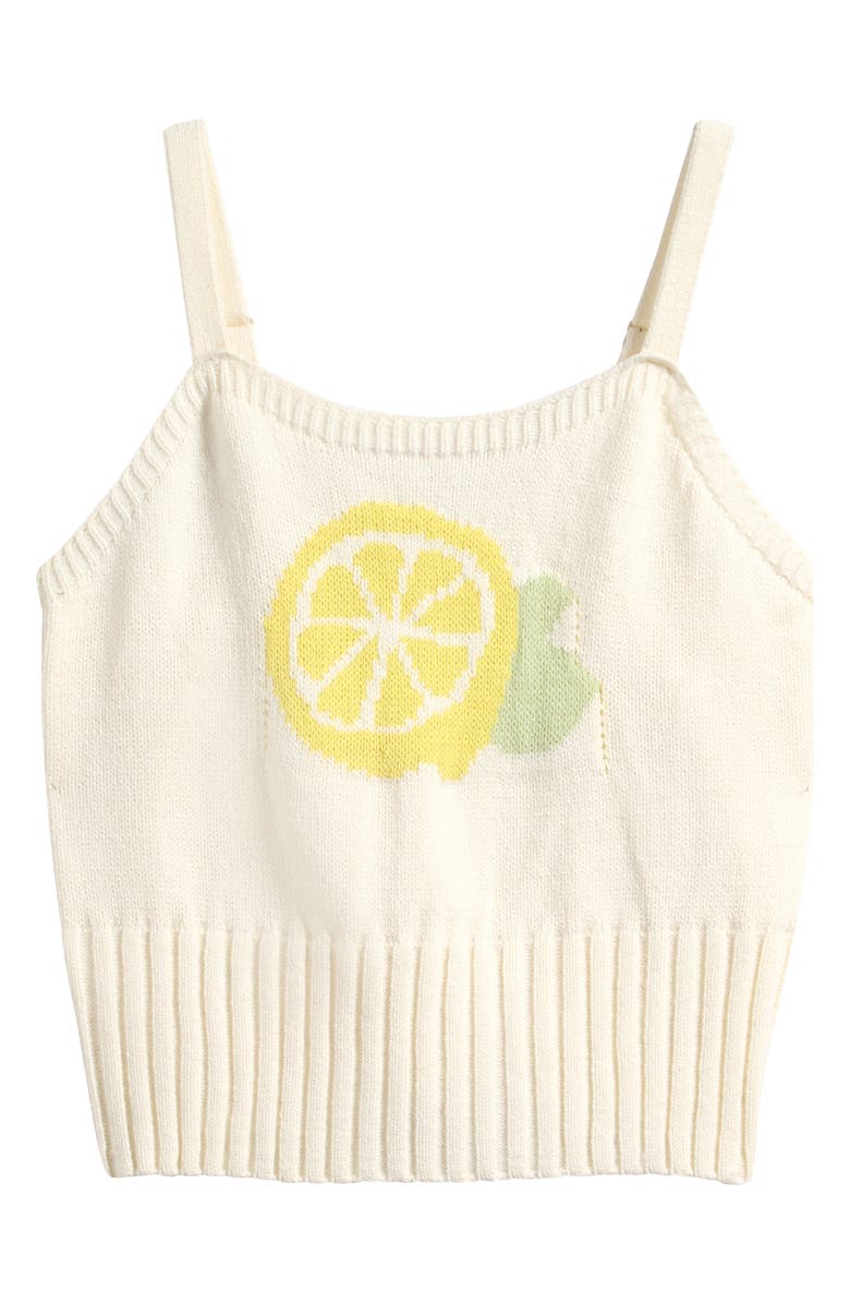 Freshman Kids' Lemon Knit Tank, Main, color, Ivory Lemon
