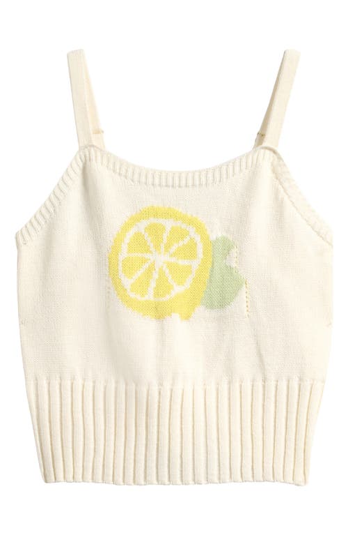 Freshman Kids' Lemon Knit Tank In Neutral