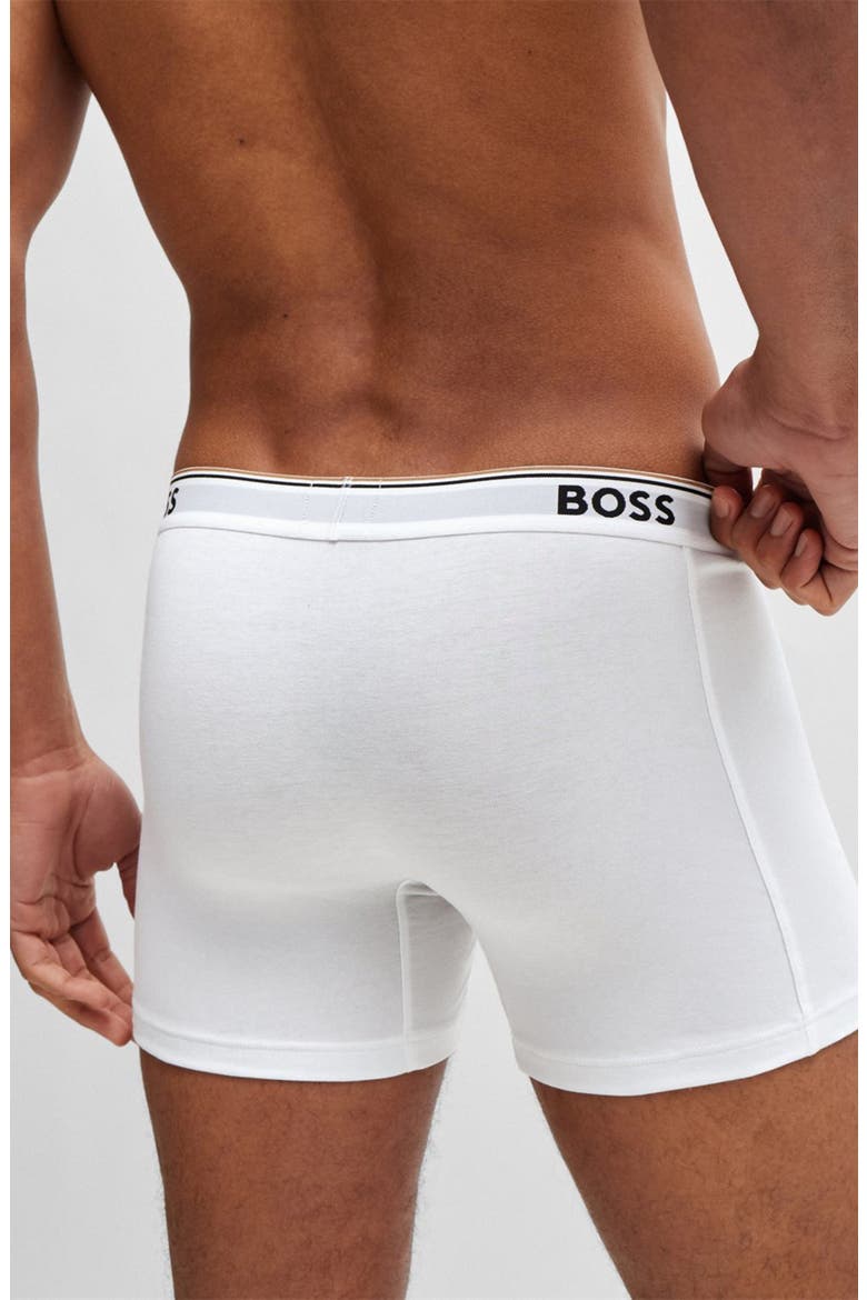 3-Pack Power Stretch Cotton Boxer Briefs, Alternate, color, WHITE