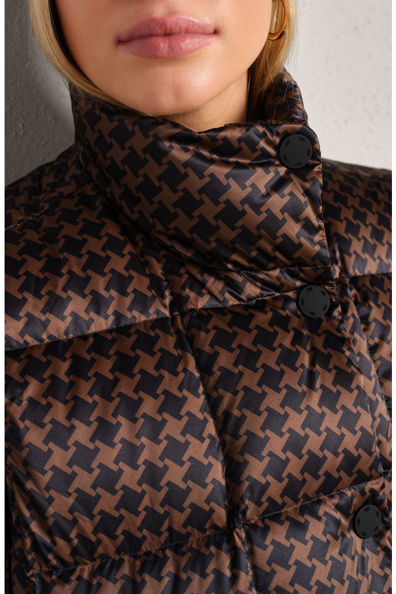 Water Repellent Houndstooth Check 650 Fill Power Down Vest, Alternate, color, CHESTNUT BROWN HOUNDSTOOTH