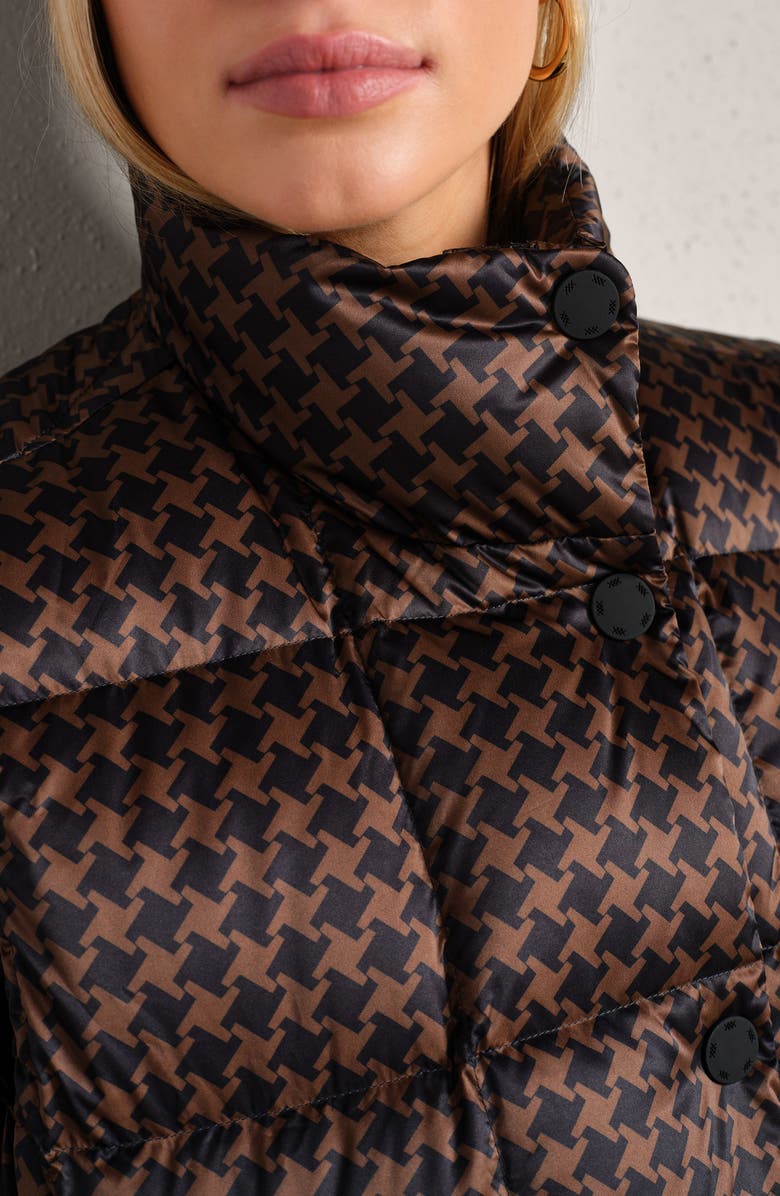 Rhone Water Repellent Houndstooth Check 650 Fill Power Down Vest, Alternate, color, Chestnut Brown Houndstooth