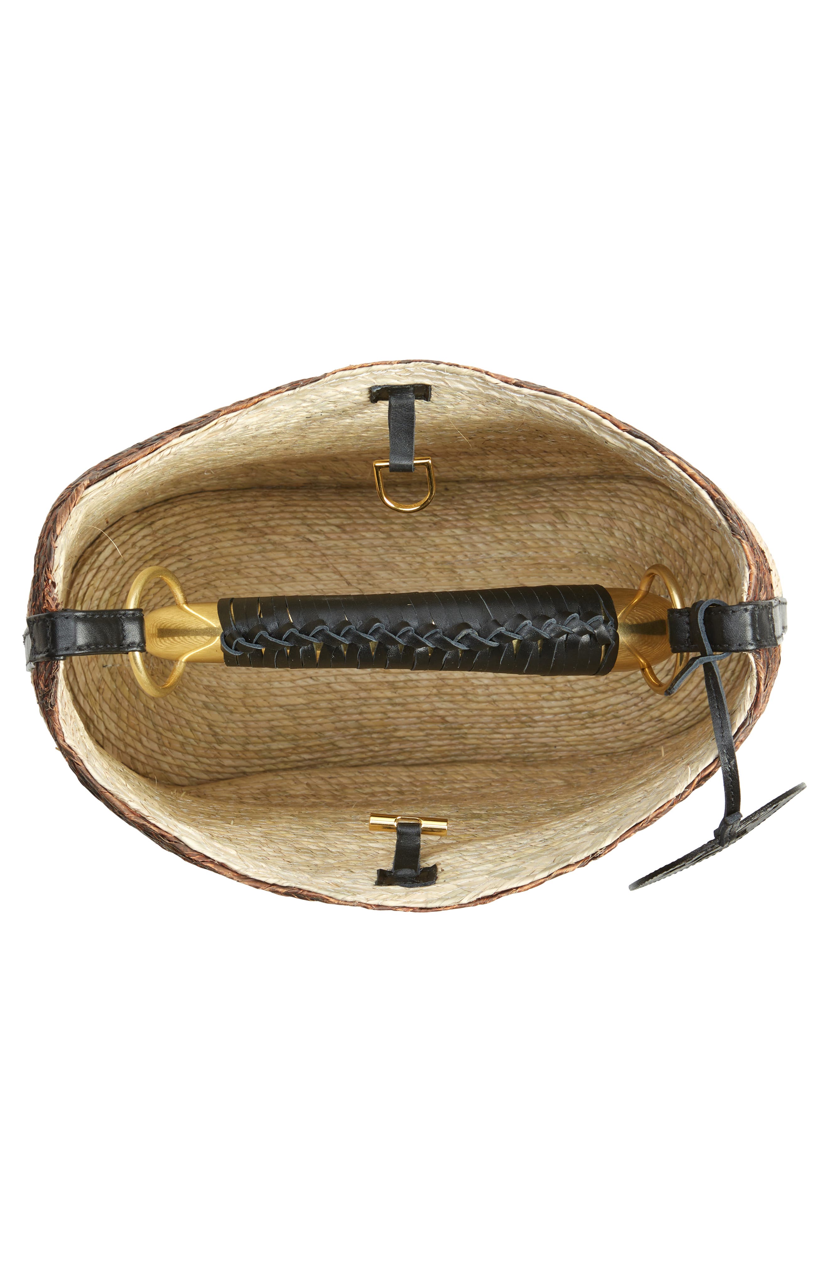 Altuzarra Watermill Top Handle Straw Bucket Tote, Alternate, color, 